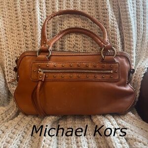 Michael Kors Cognac studded handbag